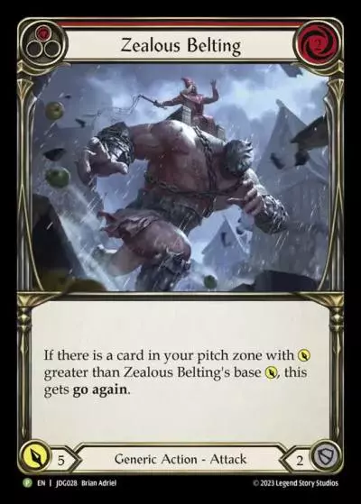 Zealous Belting RED JDG028-CF - Judge Pack - Season 4 - Flesh and blood card