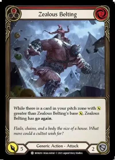 Zealous Belting RED MON293 - Monarch - Flesh and blood card