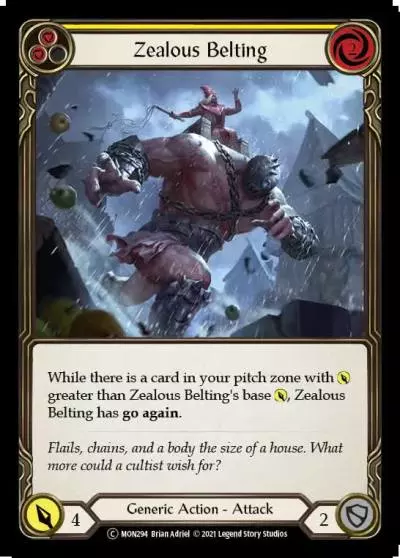 Zealous Belting YELLOW U-MON294-RF - Monarch - Unlimited - Flesh and blood card