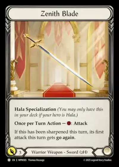 Zenith Blade MPW005 - Mastery Pack Warrior - Flesh and blood card