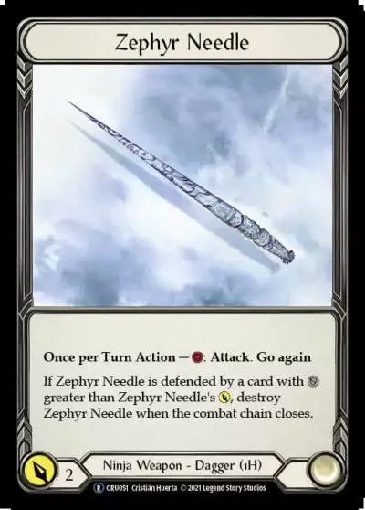 Zephyr Needle U-CRU051-RF - Crucible of War - Unlimited - Flesh and blood card