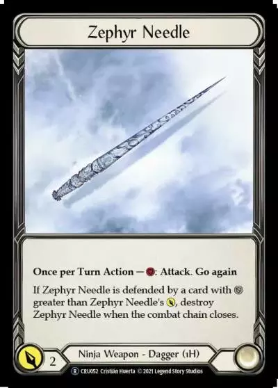 Zephyr Needle U-CRU052 - Crucible of War - Unlimited - Flesh and blood card