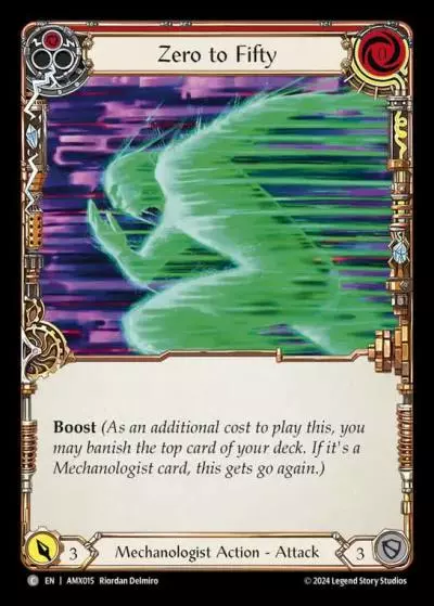 Zero to Fifty RED AMX015 - Armory Deck - Maxx 'The Hype' Nitro - Flesh and blood card