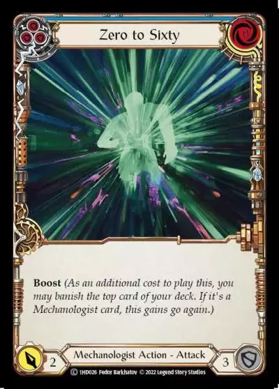 Zero to Sixty BLUE 1HD026 - Dash - Blitz Deck - Flesh and blood card