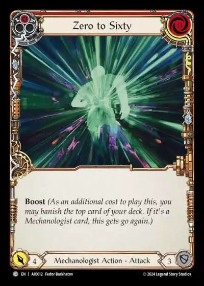 Zero to Sixty RED AIO012 - Armory Deck - Dash I/O - Flesh and blood card