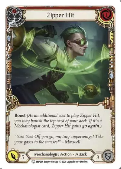 Zipper Hit RED 1HP214 - History Pack 1 - Flesh and blood card