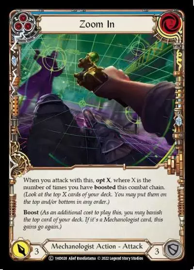 Zoom In BLUE 1HD028 - Dash - Blitz Deck - Flesh and blood card
